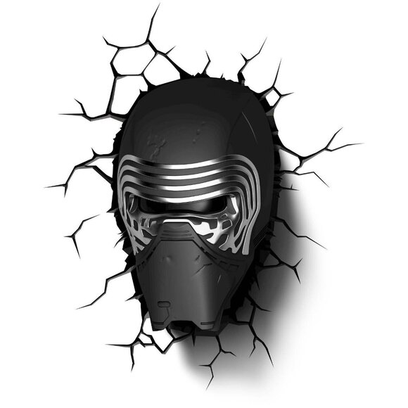 Disney Star Wars Kylo Ren 3D Deco Light Head  Lights Up LED Bulbs 3DLIGHTFX - Picture 3 of 3